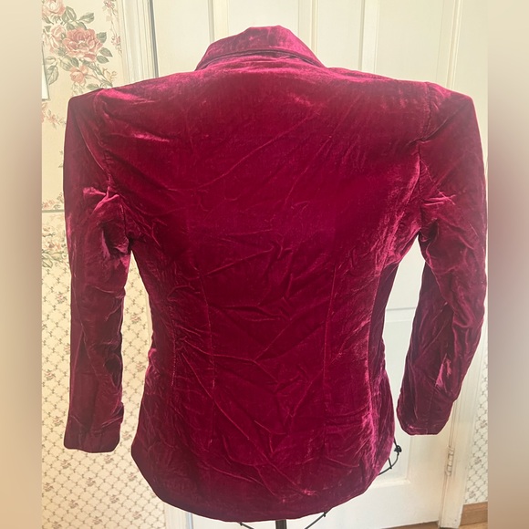 Anthropologie ett:twa Gallery Velvet Blazer Jacket Size 6 petite nwt holidays - Picture 6 of 9
